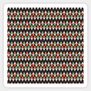 Abstract Christmas Trees: Geometric Holiday Pattern 2 Sticker